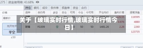关于【玻璃实时行情,玻璃实时行情今日】-第3张图片