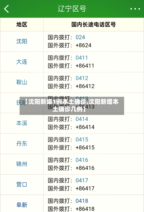 【沈阳新增1例本土确诊,沈阳新增本土确诊几例】