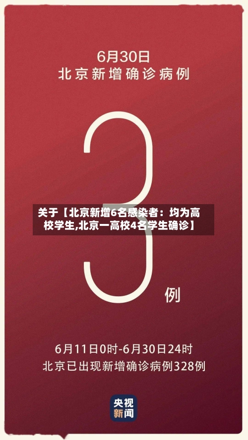 关于【北京新增6名感染者:均为高校学生,北京一高校4名学生确诊】-第2张图片