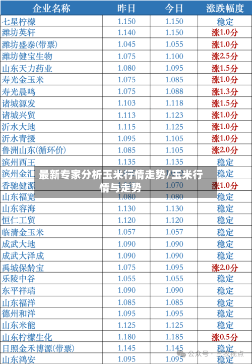 最新专家分析玉米行情走势/玉米行情与走势