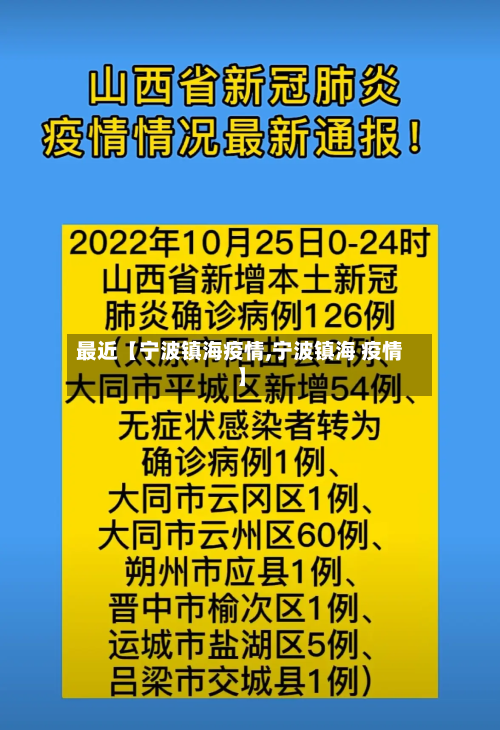 最近【宁波镇海疫情,宁波镇海 疫情】