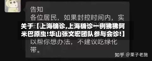 关于【上海确诊,上海确诊一例狒狒阿米巴原虫!华山张文宏团队参与会诊!】-第2张图片