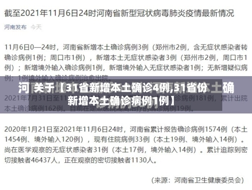 关于【31省新增本土确诊4例,31省份新增本土确诊病例1例】-第2张图片