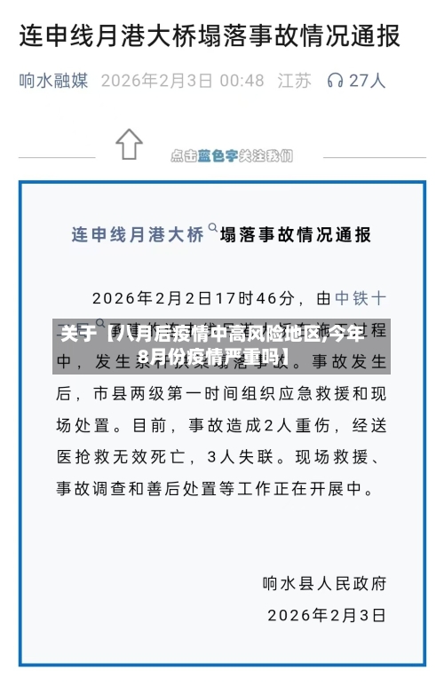 关于【八月后疫情中高风险地区,今年8月份疫情严重吗】