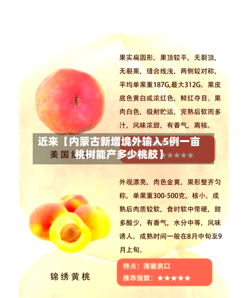 近来【内蒙古新增境外输入5例一亩桃树能产多少桃胶】-第2张图片
