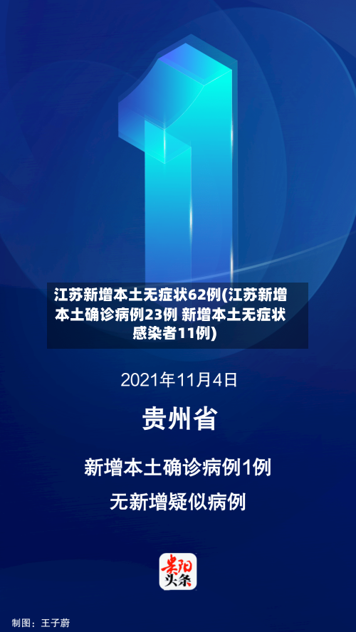 江苏新增本土无症状62例(江苏新增本土确诊病例23例 新增本土无症状感染者11例)