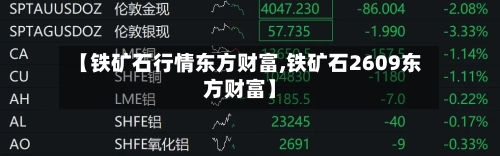【铁矿石行情东方财富,铁矿石2609东方财富】