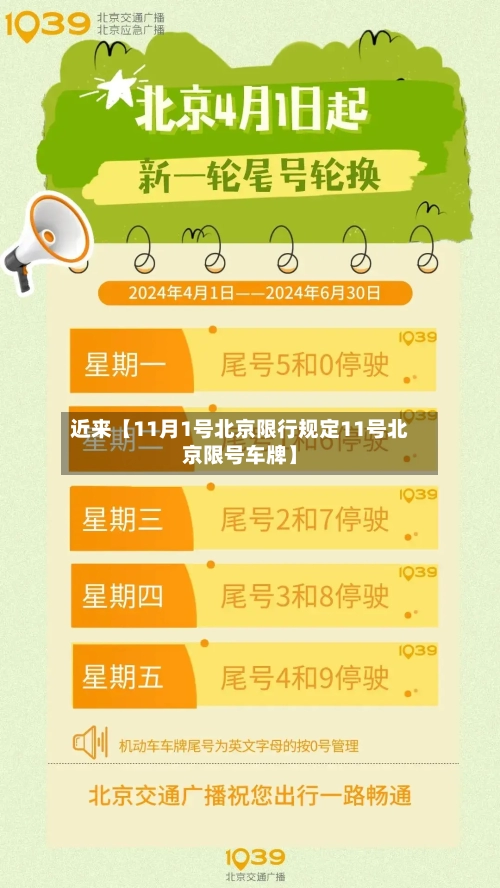 近来【11月1号北京限行规定11号北京限号车牌】
