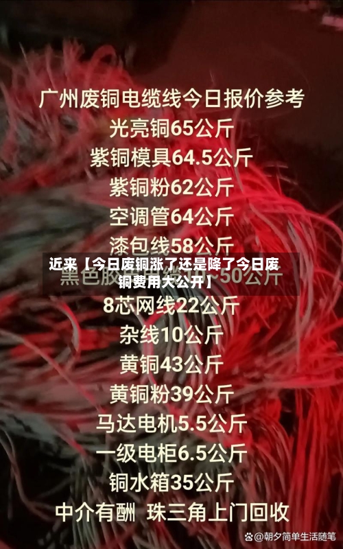 近来【今日废铜涨了还是降了今日废铜费用大公开】-第2张图片