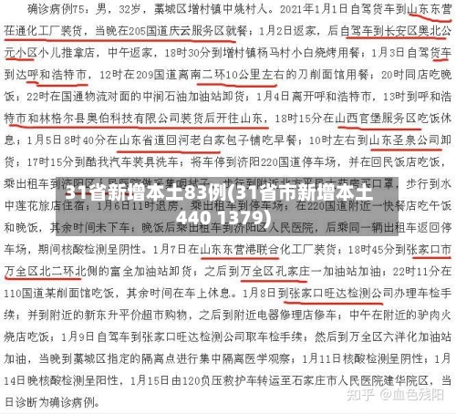 31省新增本土83例(31省市新增本土440 1379)-第3张图片