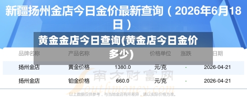 黄金金店今日查询(黄金店今日金价多少)-第2张图片