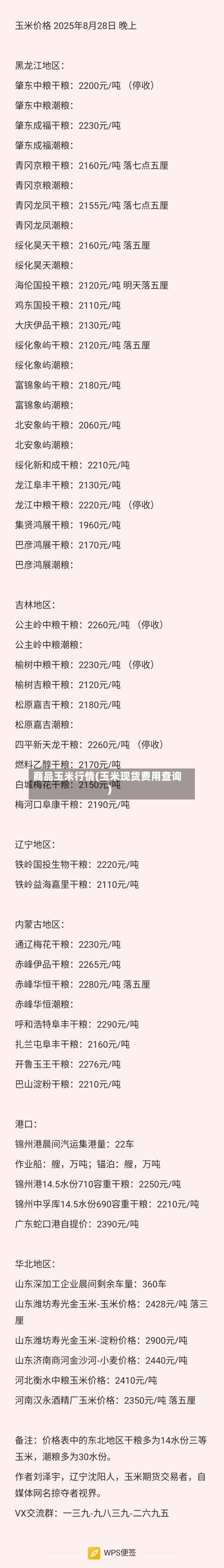 商品玉米行情(玉米现货费用查询)-第3张图片