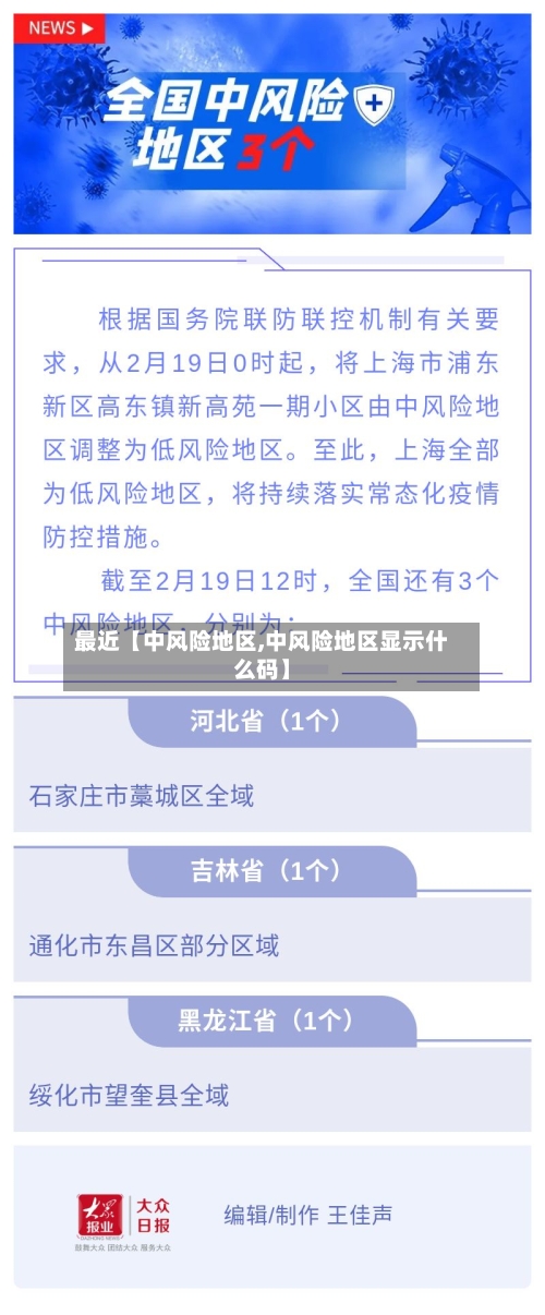 最近【中风险地区,中风险地区显示什么码】
