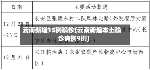 云南新增15例确诊(云南新增本土确诊病例9例)-第2张图片