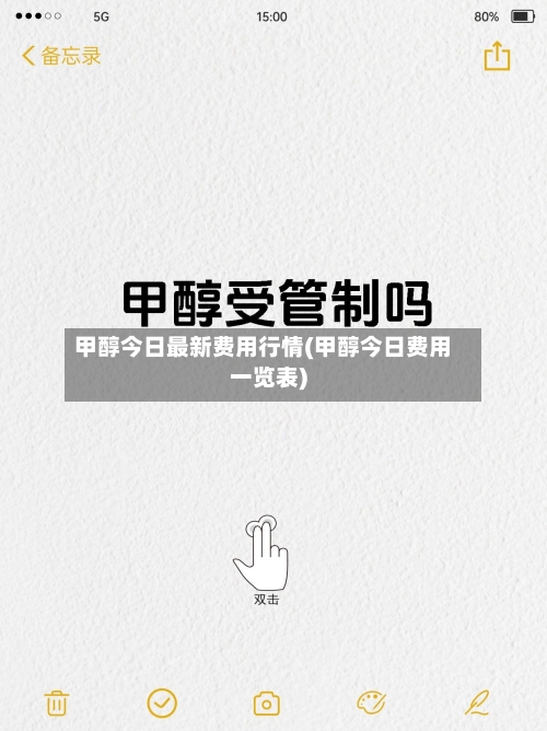 甲醇今日最新费用行情(甲醇今日费用一览表)-第3张图片