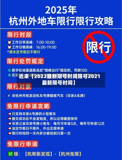 近来【2022最新限号时间限号2021最新限号时间】