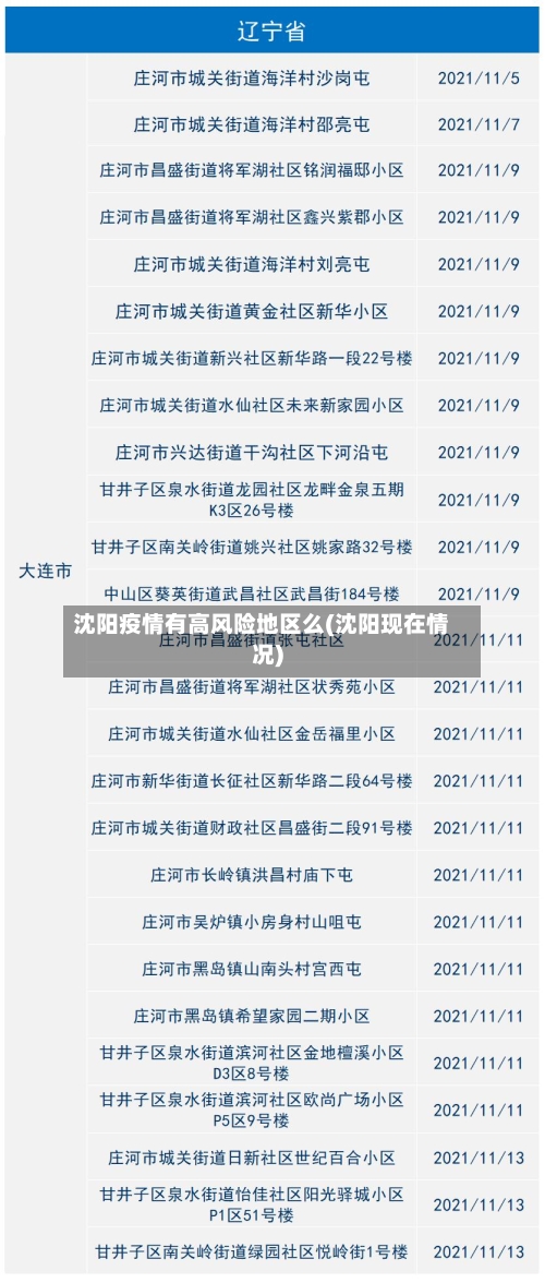 沈阳疫情有高风险地区么(沈阳现在情况)-第3张图片