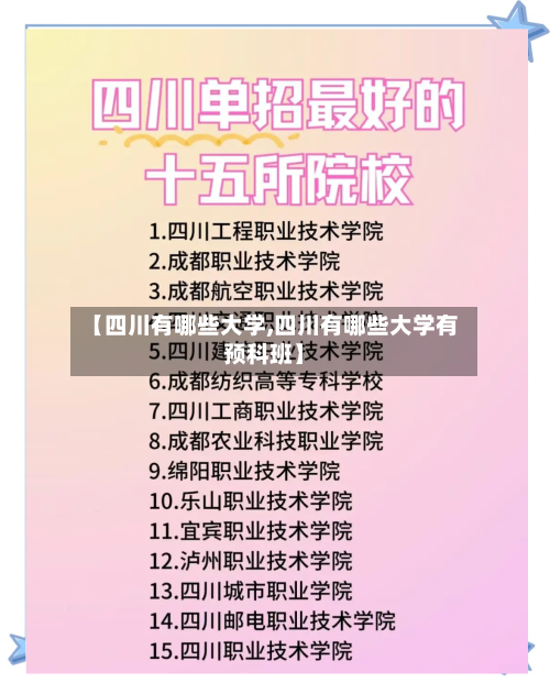 【四川有哪些大学,四川有哪些大学有预科班】
