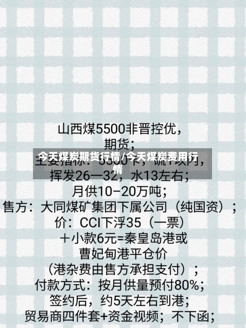 今天煤炭期货行情/今天煤炭费用行情-第2张图片