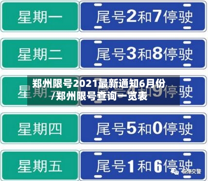 郑州限号2021最新通知6月份/郑州限号查询一览表-第2张图片