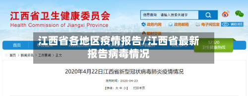 江西省各地区疫情报告/江西省最新报告病毒情况-第3张图片
