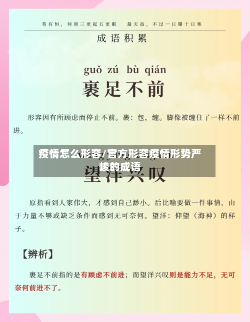 疫情怎么形容/官方形容疫情形势严峻的成语-第2张图片