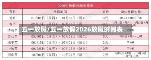 五一放假/五一放假2026放假时间表-第3张图片