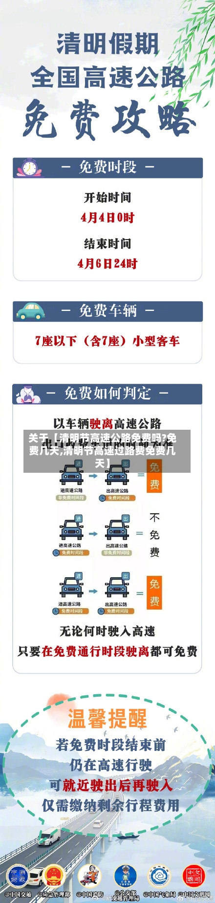 关于【清明节高速公路免费吗?免费几天,清明节高速过路费免费几天】