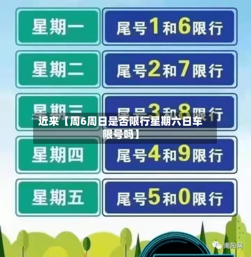 近来【周6周日是否限行星期六日车限号吗】-第2张图片