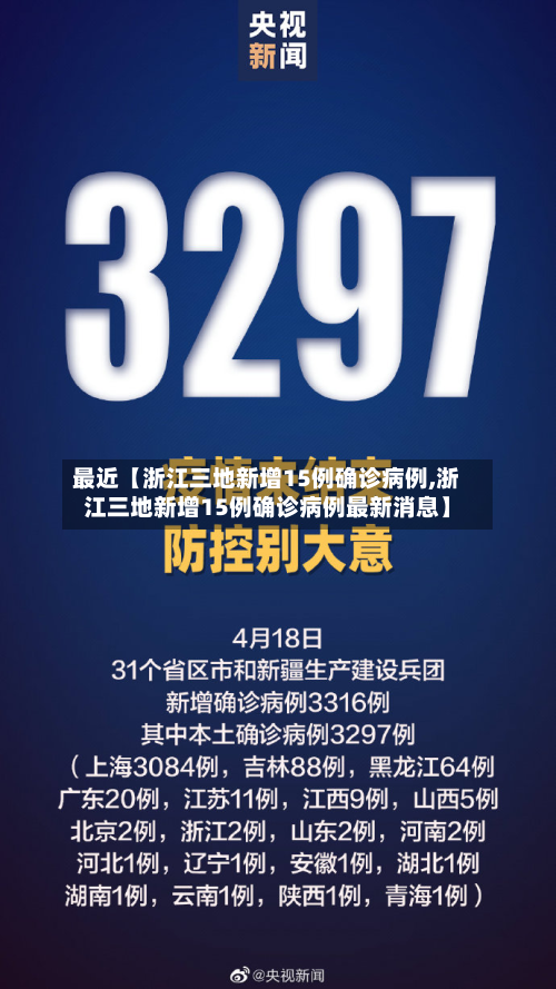 最近【浙江三地新增15例确诊病例,浙江三地新增15例确诊病例最新消息】