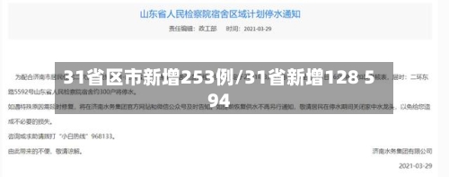31省区市新增253例/31省新增128 594