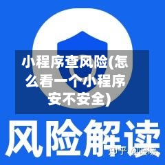 小程序查风险(怎么看一个小程序安不安全)-第3张图片