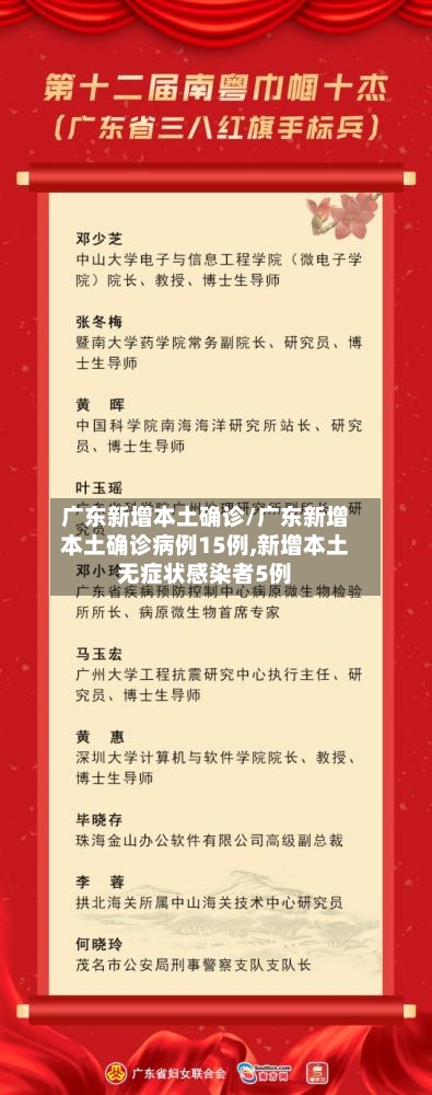 广东新增本土确诊/广东新增本土确诊病例15例,新增本土无症状感染者5例