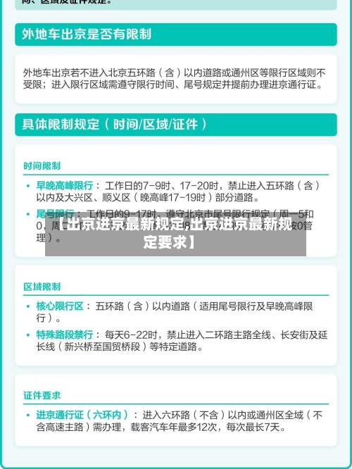 【出京进京最新规定,出京进京最新规定要求】-第3张图片