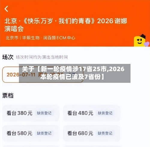 关于【新一轮疫情涉17省25市,2026本轮疫情已波及7省份】
