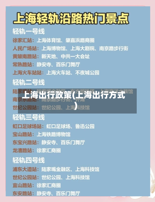 上海出行政策(上海出行方式)-第3张图片