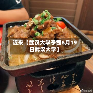 近来【武汉大学予茜6月19日武汉大学】