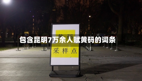 包含昆明7万余人赋黄码的词条-第2张图片