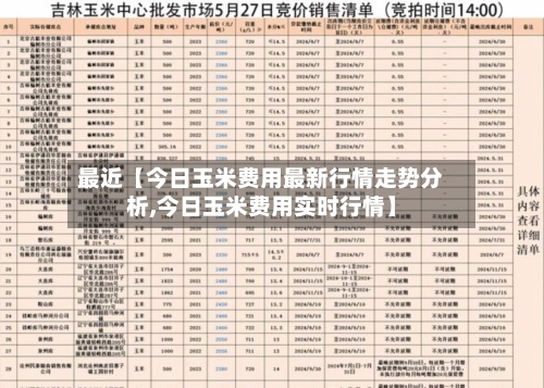 最近【今日玉米费用最新行情走势分析,今日玉米费用实时行情】