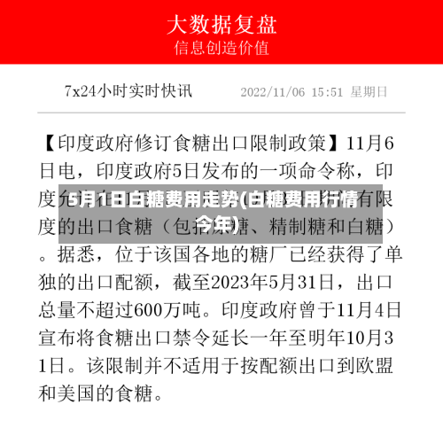 5月1日白糖费用走势(白糖费用行情今年)-第3张图片