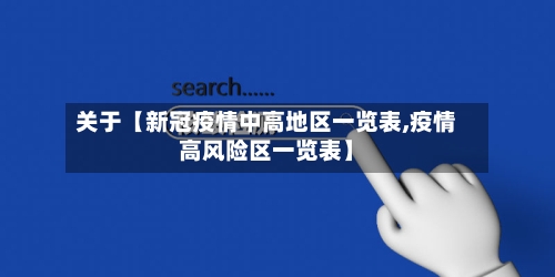 关于【新冠疫情中高地区一览表,疫情高风险区一览表】-第3张图片