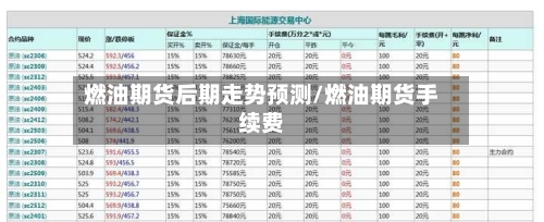 燃油期货后期走势预测/燃油期货手续费-第2张图片