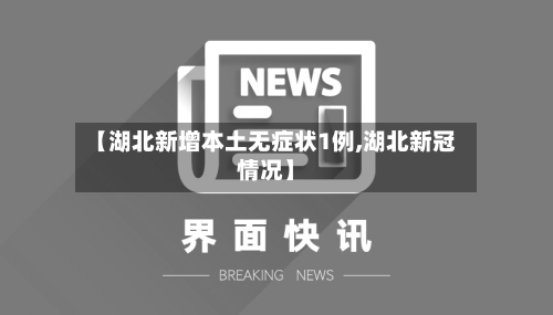 【湖北新增本土无症状1例,湖北新冠情况】-第2张图片