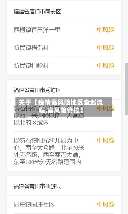 关于【疫情高风险地区查巡流程,高风险管控】-第3张图片