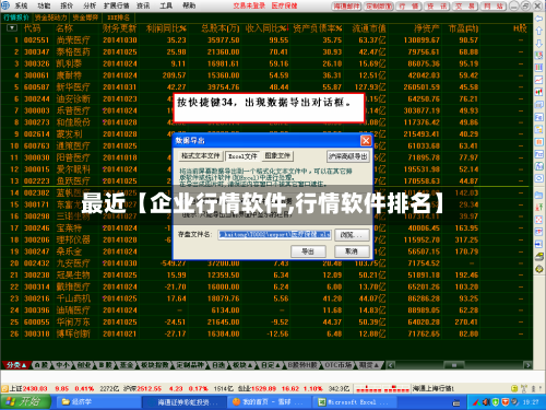 最近【企业行情软件,行情软件排名】