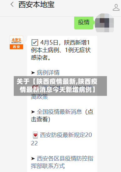 关于【陕西疫情最新,陕西疫情最新消息今天新增病例】