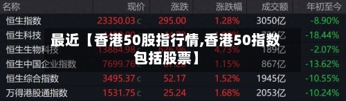 最近【香港50股指行情,香港50指数包括股票】