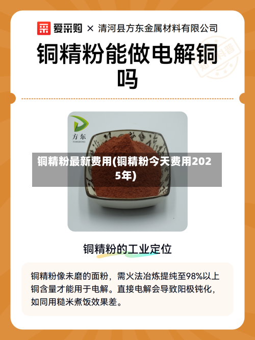 铜精粉最新费用(铜精粉今天费用2025年)