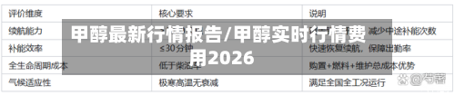 甲醇最新行情报告/甲醇实时行情费用2026