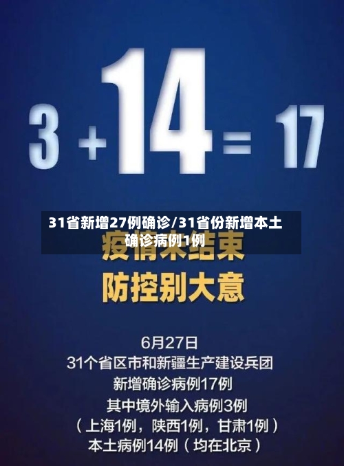 31省新增27例确诊/31省份新增本土确诊病例1例-第2张图片